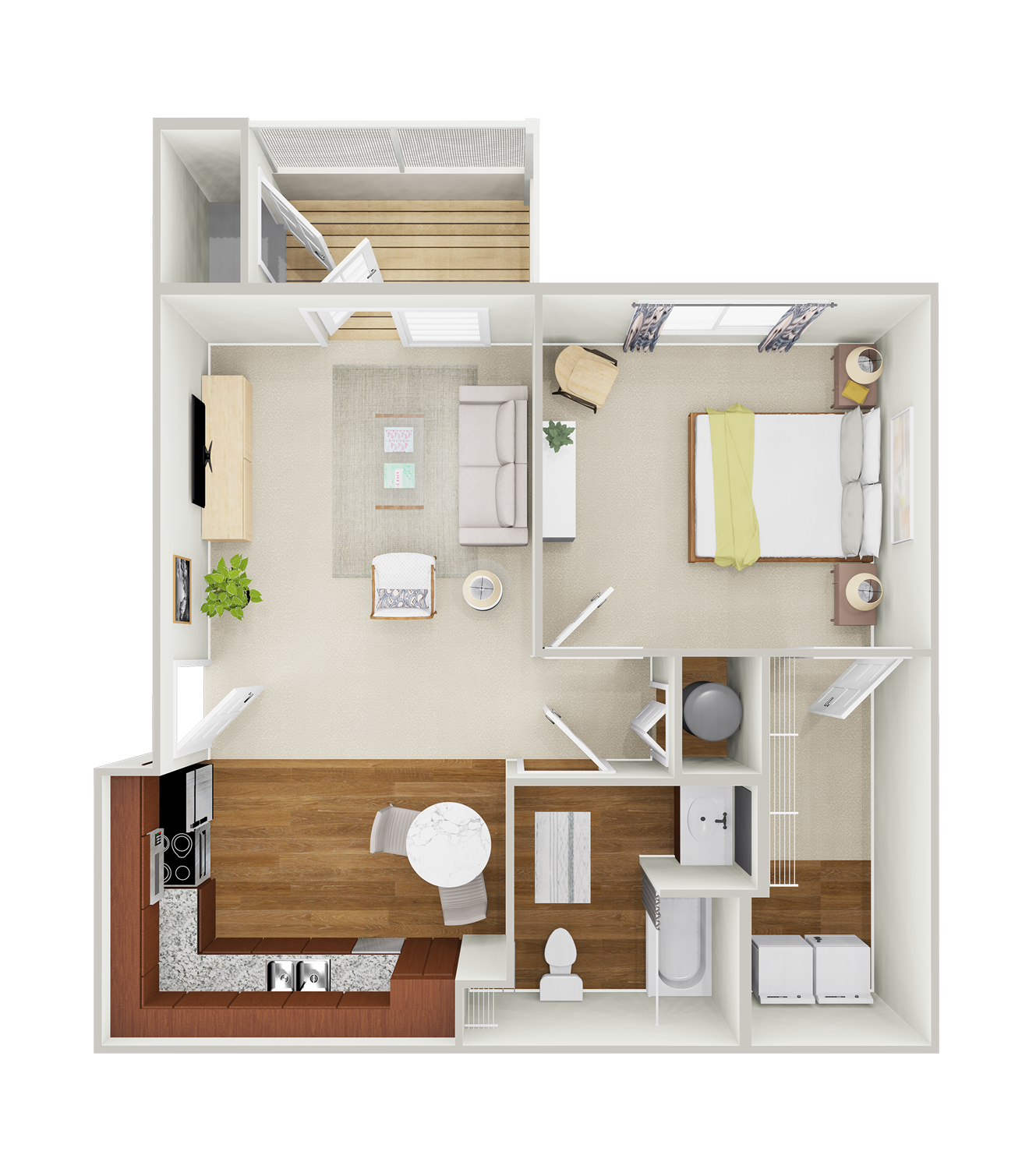 1 Bedroom Floor Plan 1